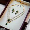 Rectangle Pearl Drop Necklace Set