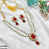 Rectangle Pearl Drop Necklace Set