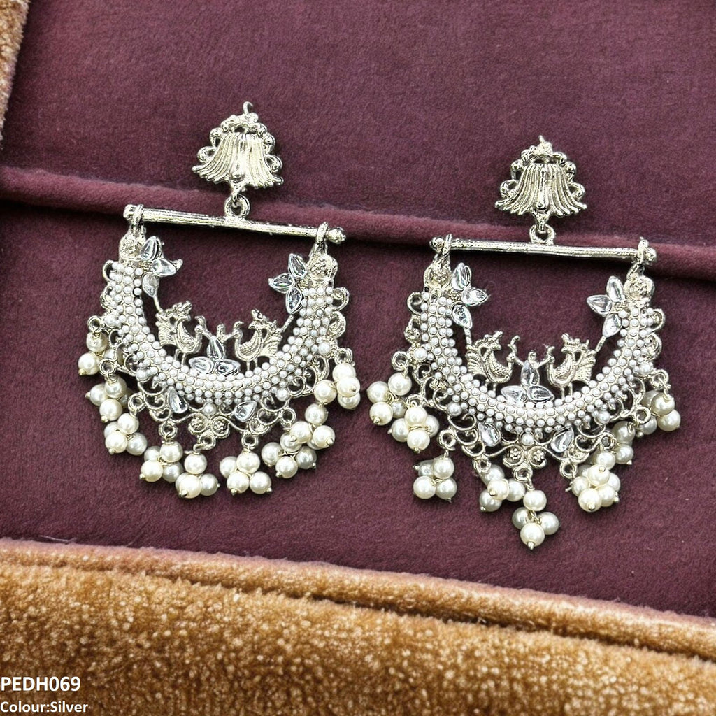 Peacock Ear Drop Pair