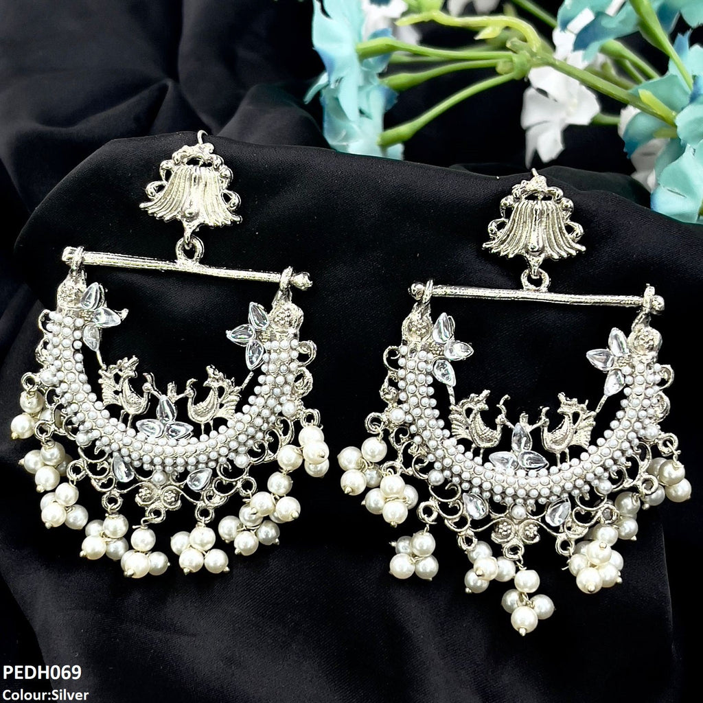 Peacock Ear Drop Pair
