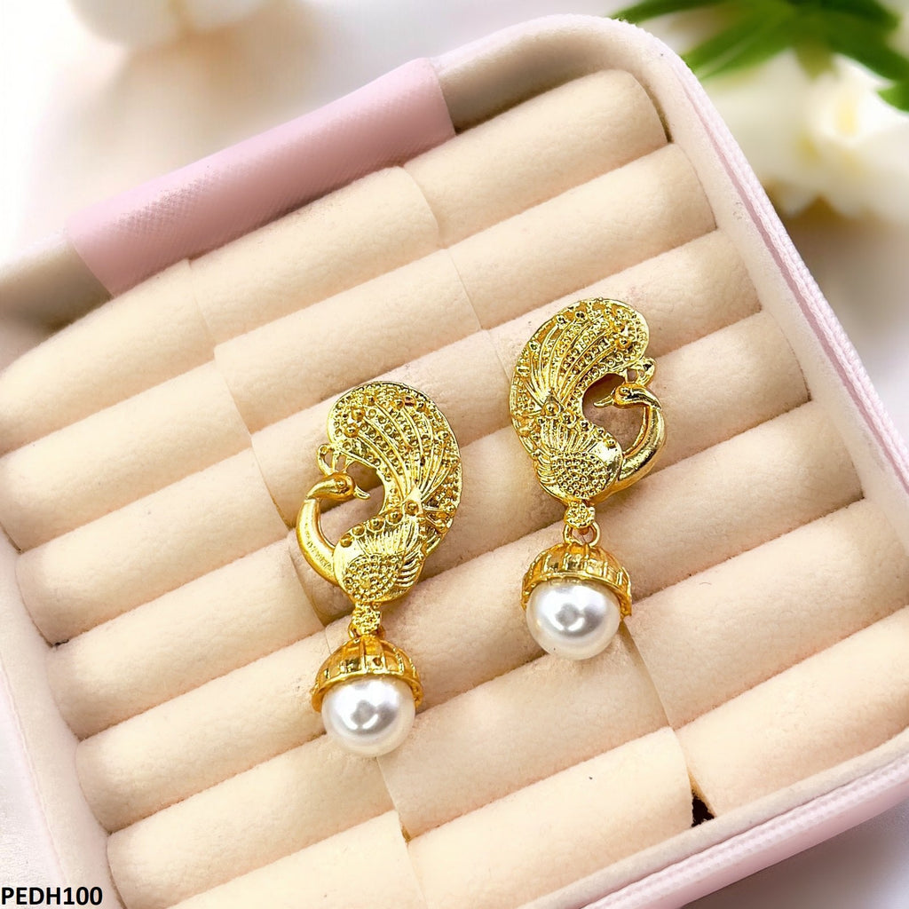 Peacock Pearl/Drop Earrings