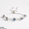 Blue Oval Join Bracelet Adjustable