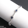 Blue Oval Join Bracelet Adjustable