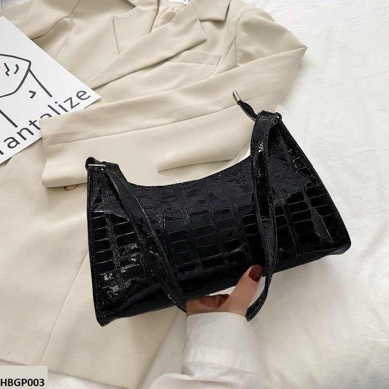 Crocodile Pattern Armpit Hand Bag