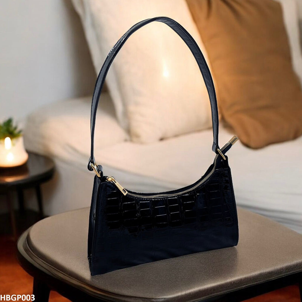 Crocodile Pattern Armpit Hand Bag