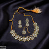 Flower Tear Stone Necklace Set