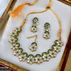 Flower Tear Stone Necklace Set