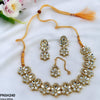 Flower Tear Stone Necklace Set