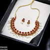 Square/Pearl Drop Necklace Set