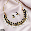 Square/Pearl Drop Necklace Set