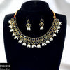 Square/Pearl Drop Necklace Set