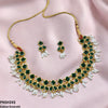 Square/Pearl Drop Necklace Set