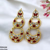 Double Moon Drop Earrings