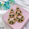 Double Moon Drop Earrings