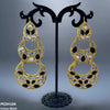 Double Moon Drop Earrings