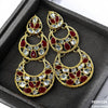 Double Moon Drop Earrings