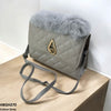 Fluffy Handle Cross body Bag