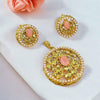 Flower Oval Pendant Set