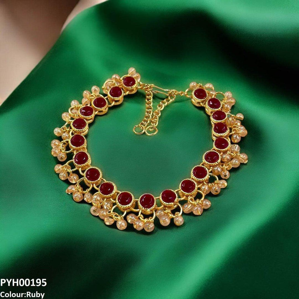 Round Pearl Drop Single Anklet