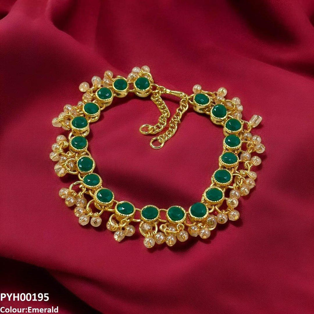 Round Pearl Drop Single Anklet