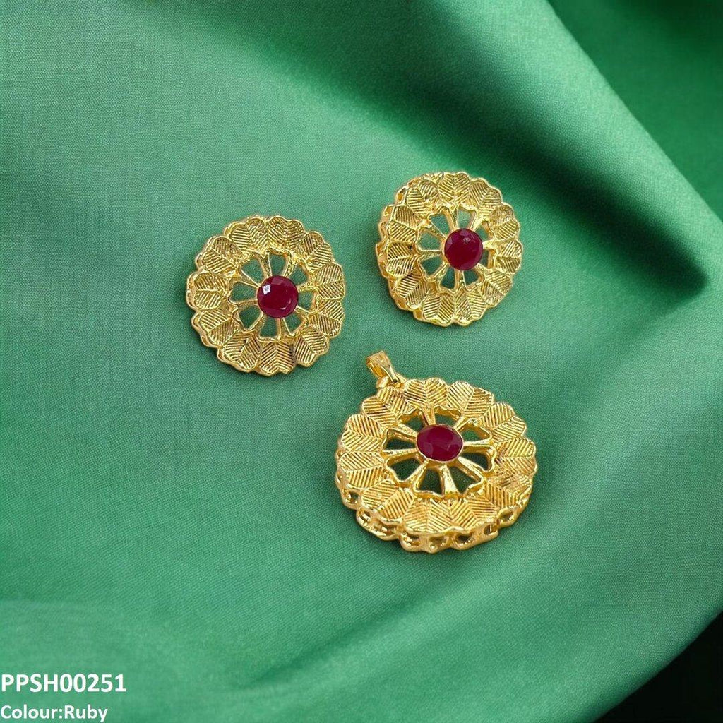 Round Flower Pedant Set