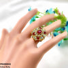 Oval Flower Ring Adjustable