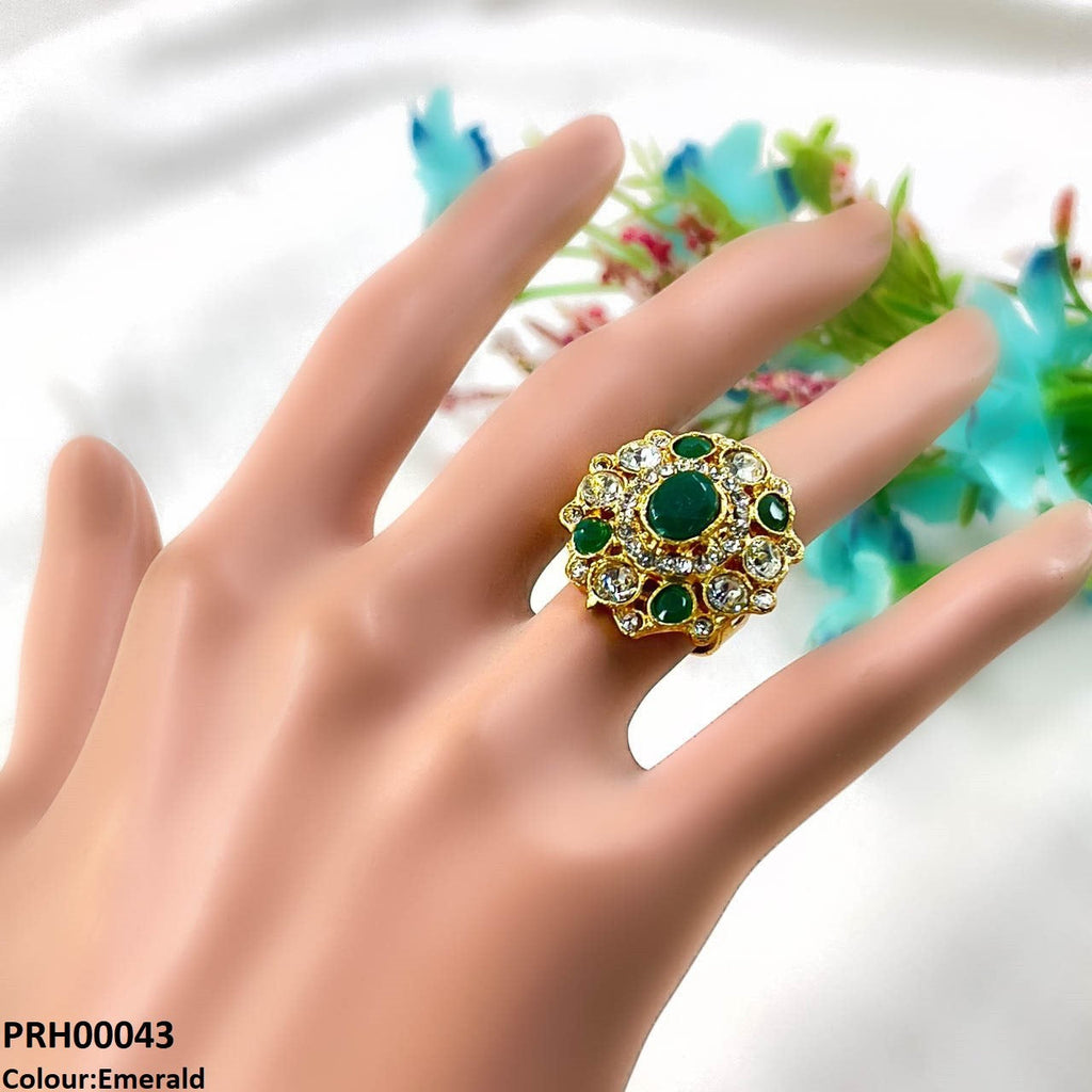 Oval Flower Ring Adjustable