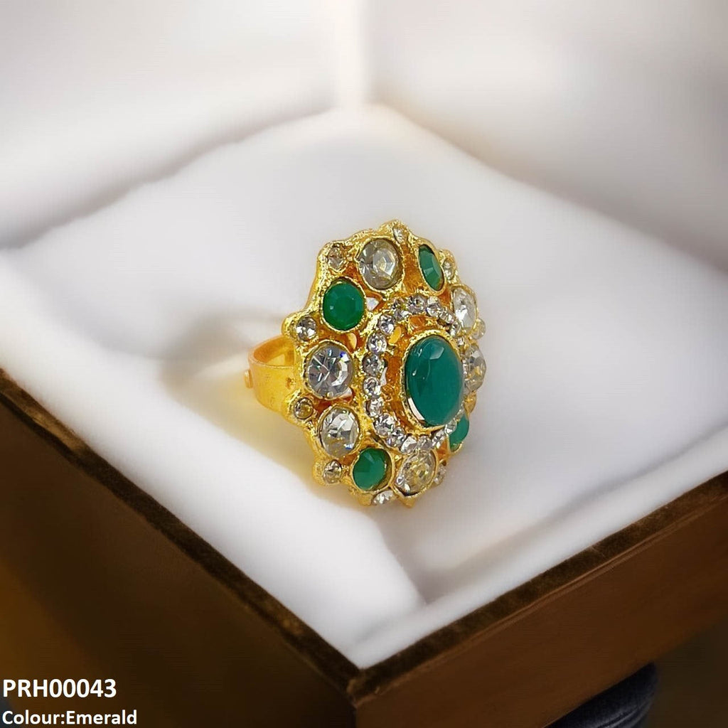 Oval Flower Ring Adjustable