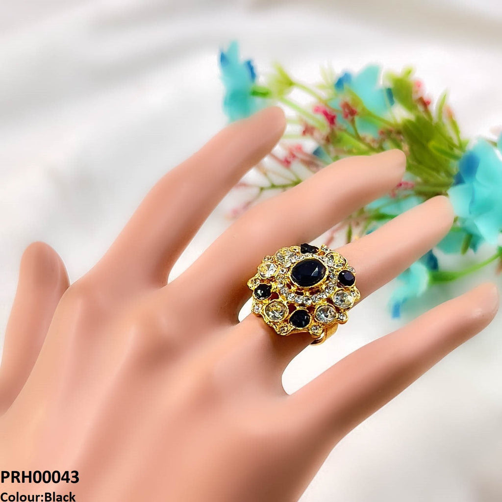 Oval Flower Ring Adjustable