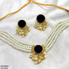 Circle Flower Pearl Choker Set