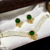 Circle Flower Pearl Choker Set