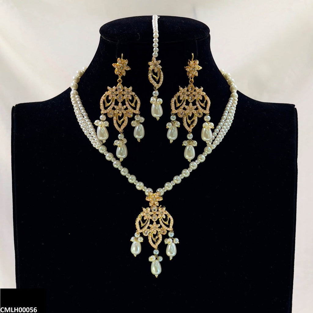 Flower Pearl Drop Mala Set