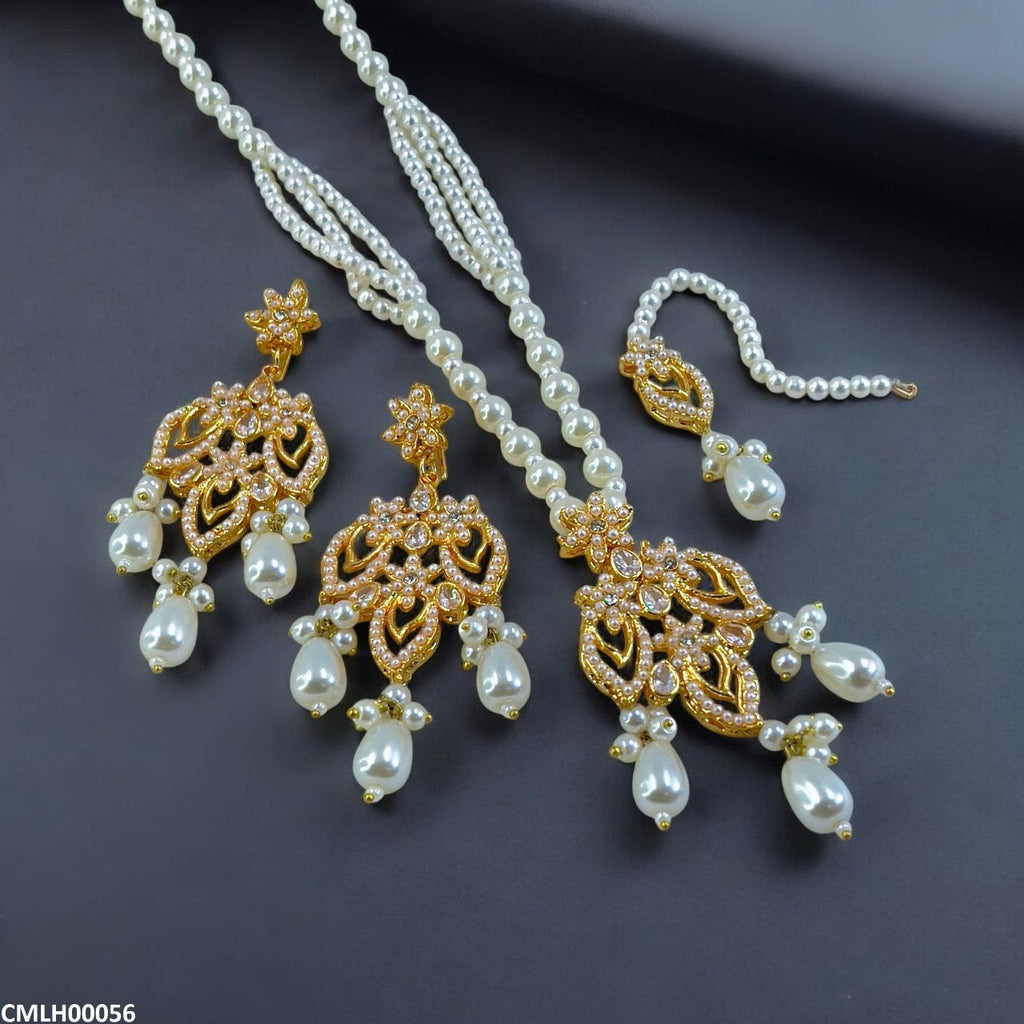 Flower Pearl Drop Mala Set
