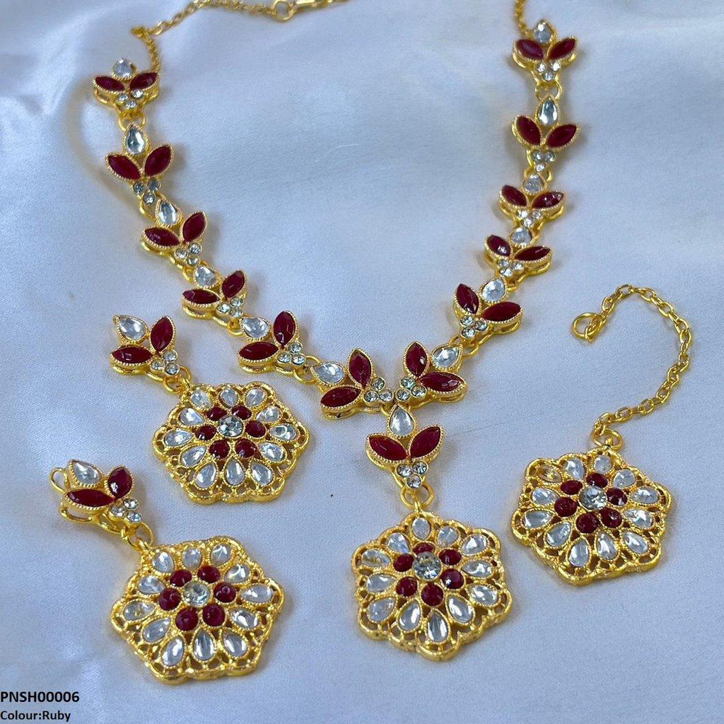 Tear/Flower Drop Necklace Set