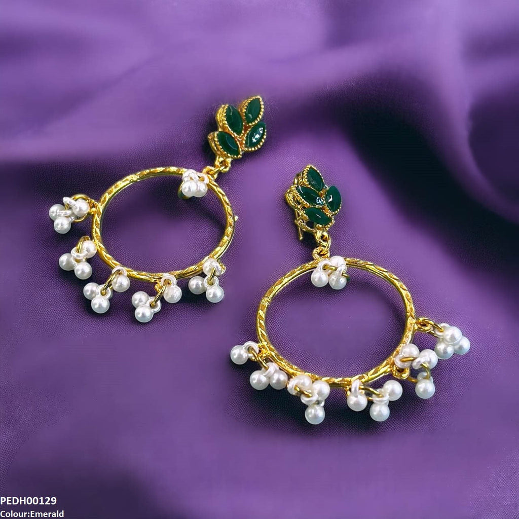 Tear Round Drop Earrings