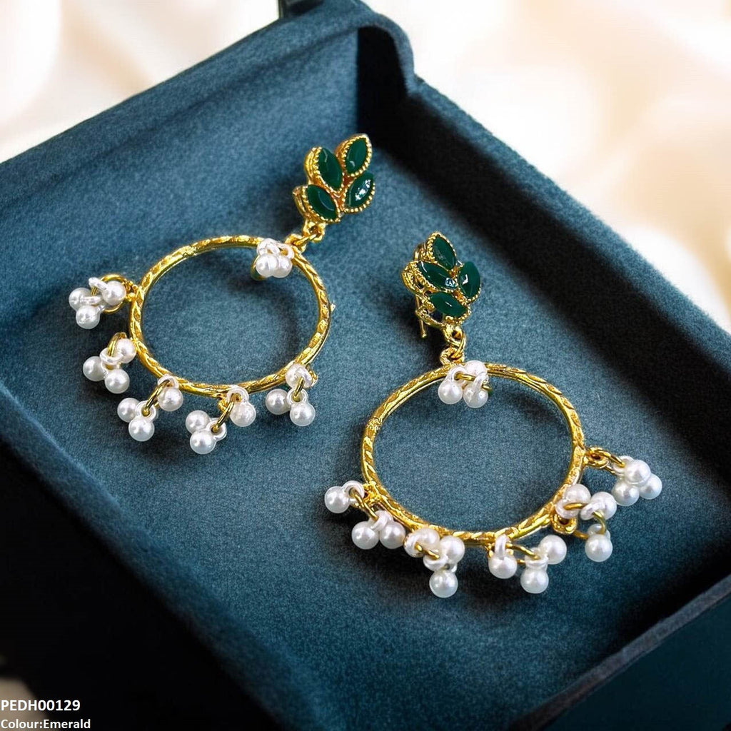 Tear Round Drop Earrings