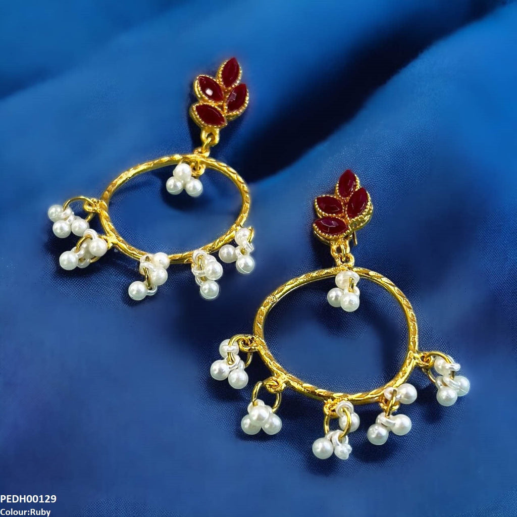 Tear Round Drop Earrings