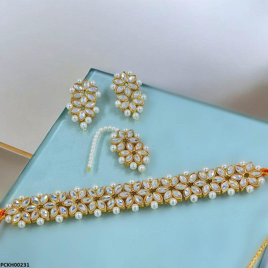 Marquise Flower Choker Set
