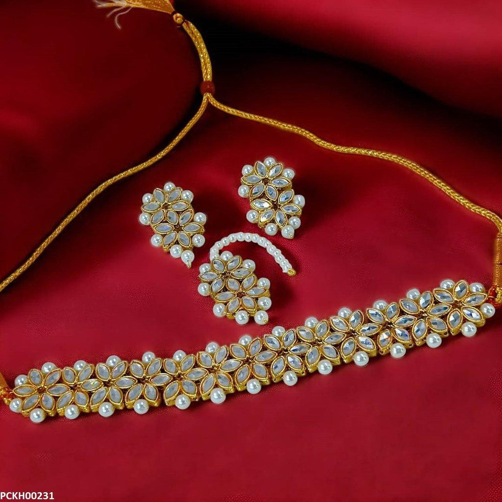 Marquise Flower Choker Set