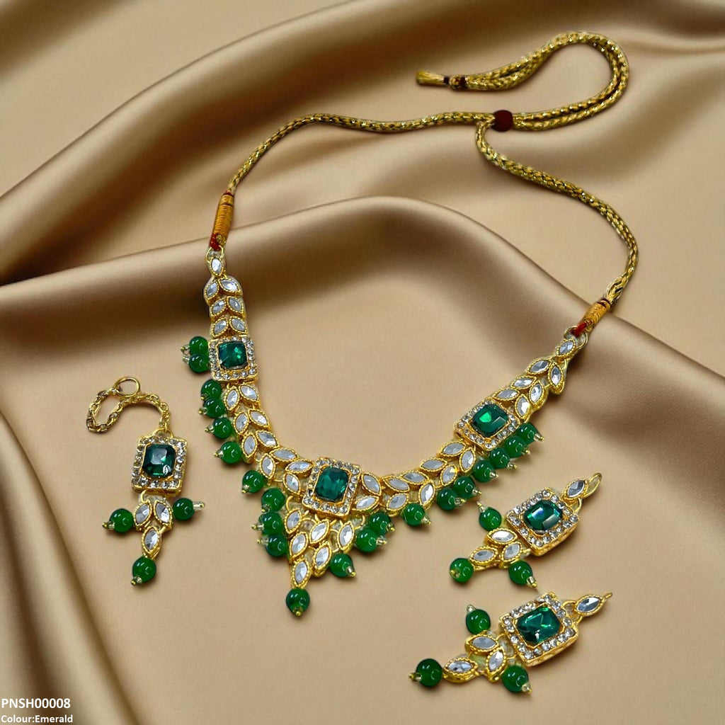 Rectangle/Tear Necklace Set