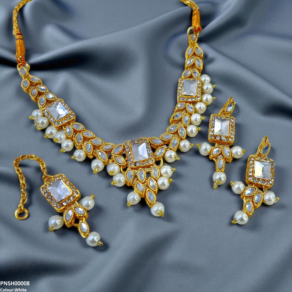 Rectangle/Tear Necklace Set