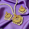 Oval/Flower Pearl Drop Mala Set