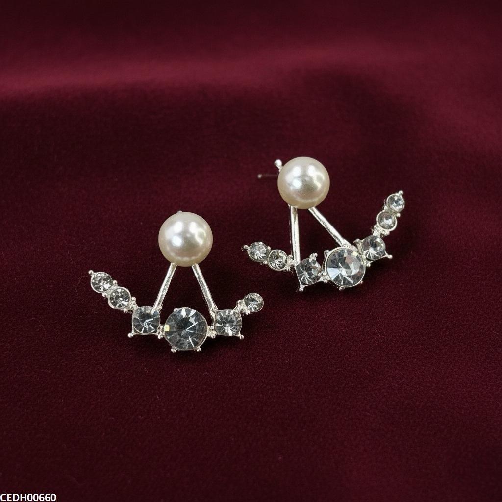 Round Pearl Earrings