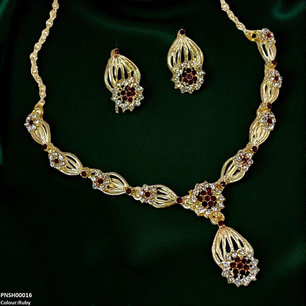Rose Flower Necklace Set