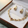 Rose Flower Necklace Set