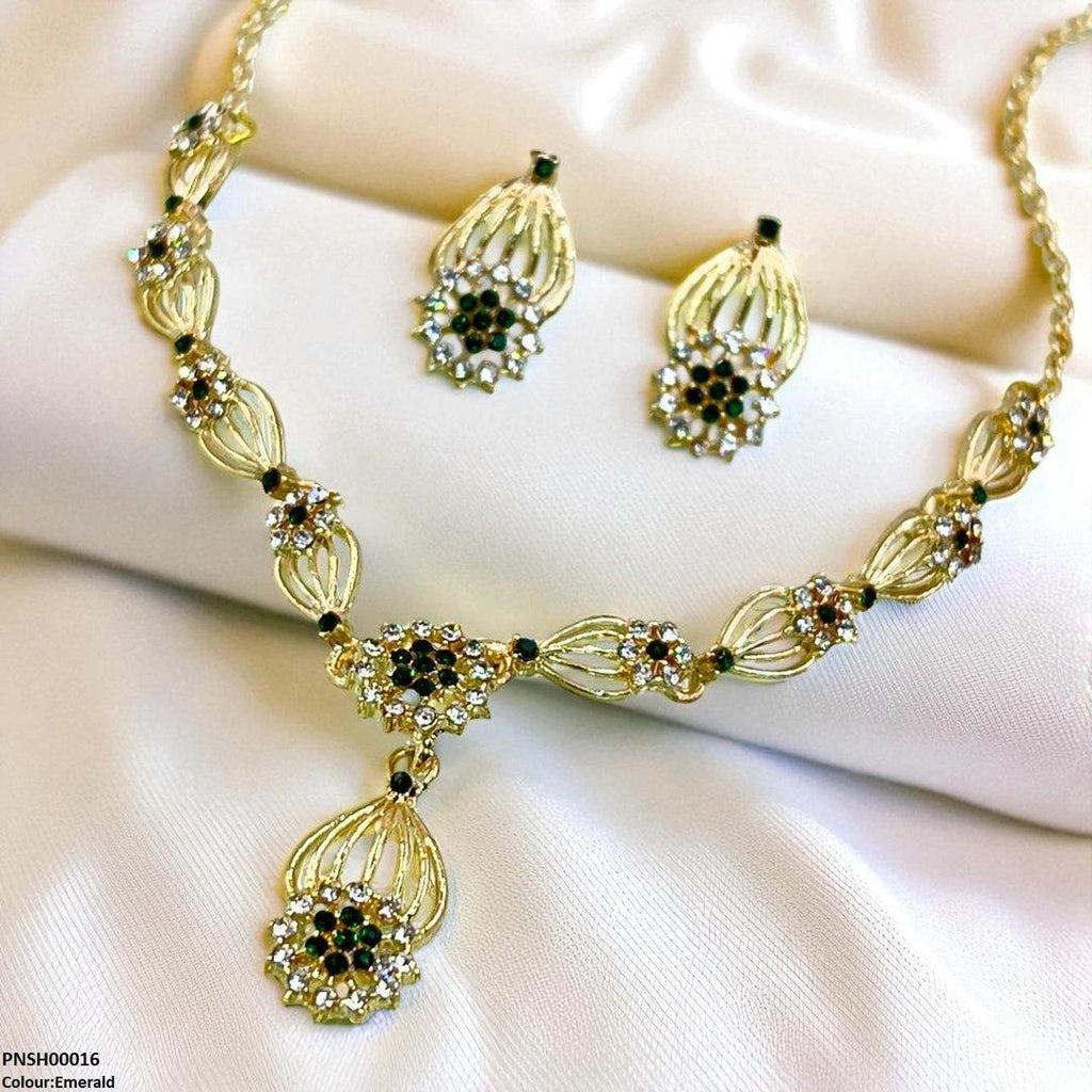 Rose Flower Necklace Set