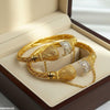 Twisted Screw Adjustable Bangle Set
