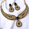 Flower Tear Drop Necklace Set