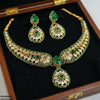 Flower Tear Drop Necklace Set