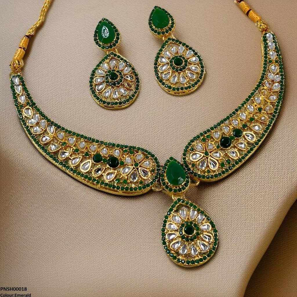 Flower Tear Drop Necklace Set